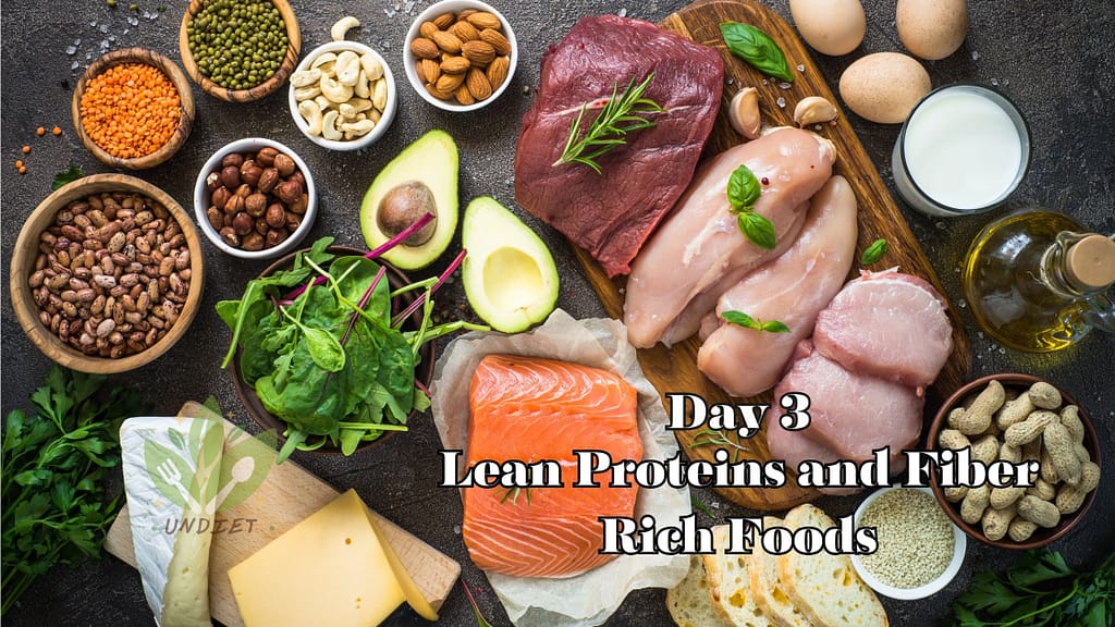 Lean protine and fiber rich foods